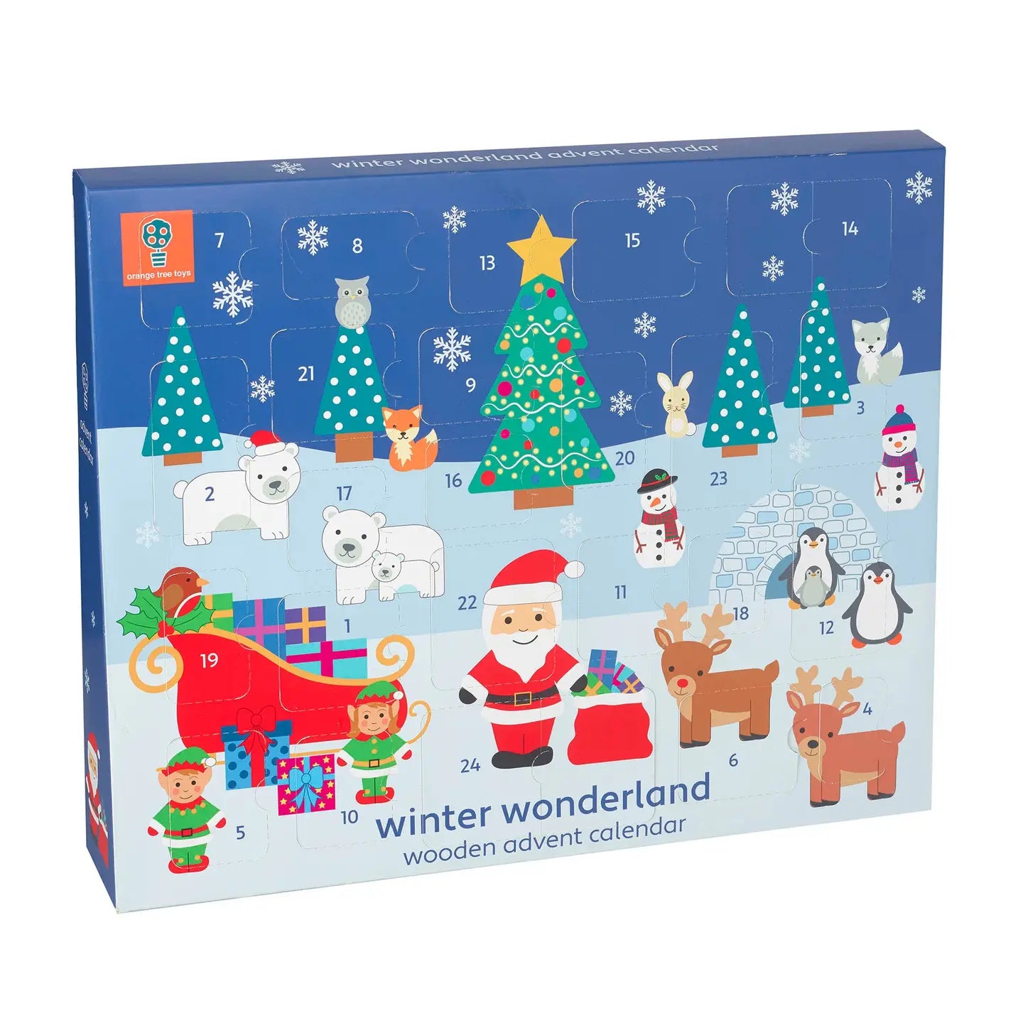 Wooden Advent Calendar - Winter Wonderland