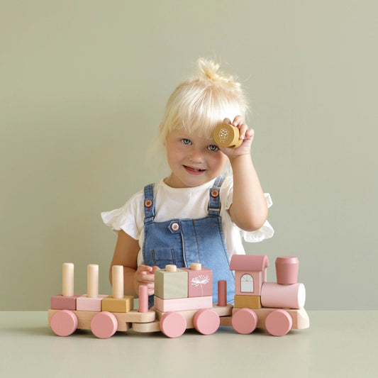 Little Dutch Wooden Stacking Train - Wild Flowers