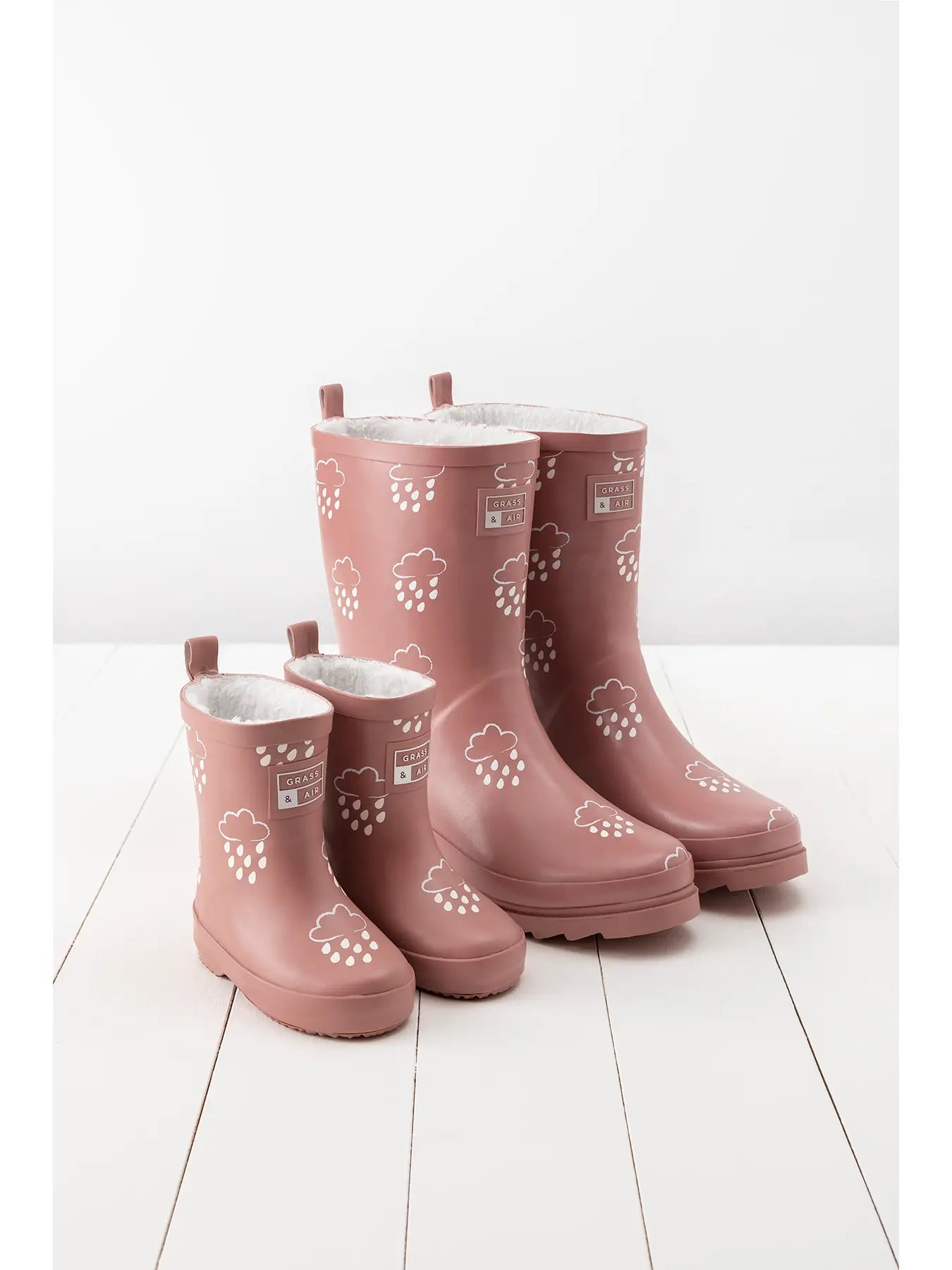 GRASS & AIR Rose Adult Colour-Changing Winter Wellies