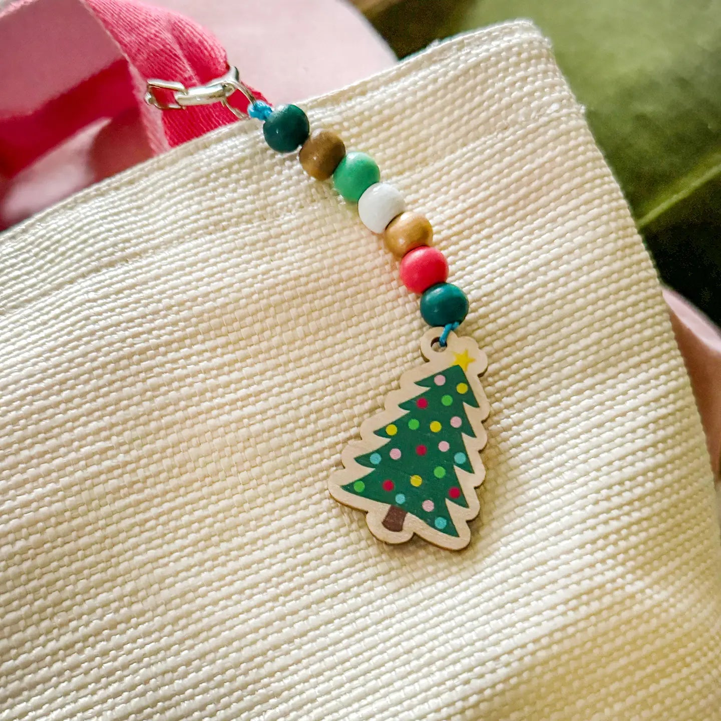 Cotton Twist Christmas Tree Keyring Gift Kit