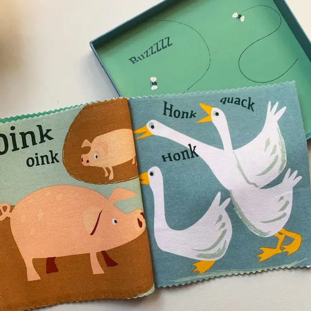 Threadbear Designs UK Noisy Farmyard Rag Book