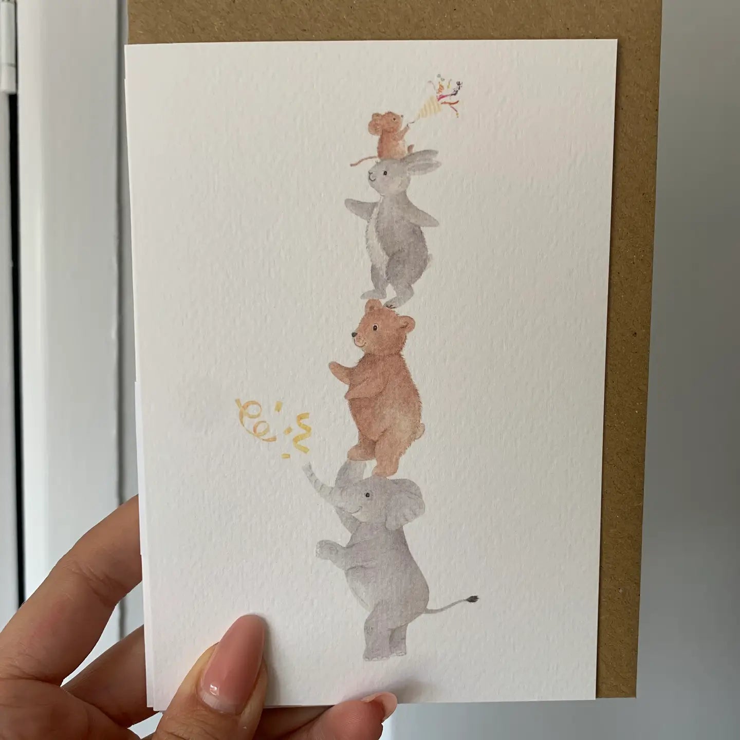 Animal Tower Card | Birthday Card | Congratulations Card