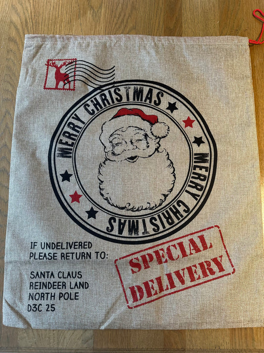 Hessian Santa Sack 60cm x 50cm