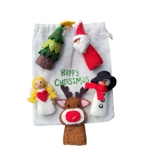 Bag of Finger Puppets - Christmas