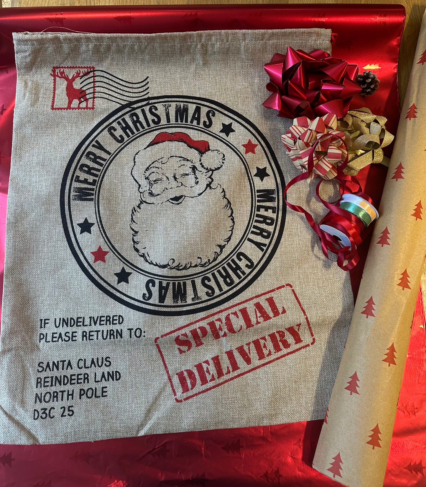 Hessian Santa Sack 60cm x 50cm