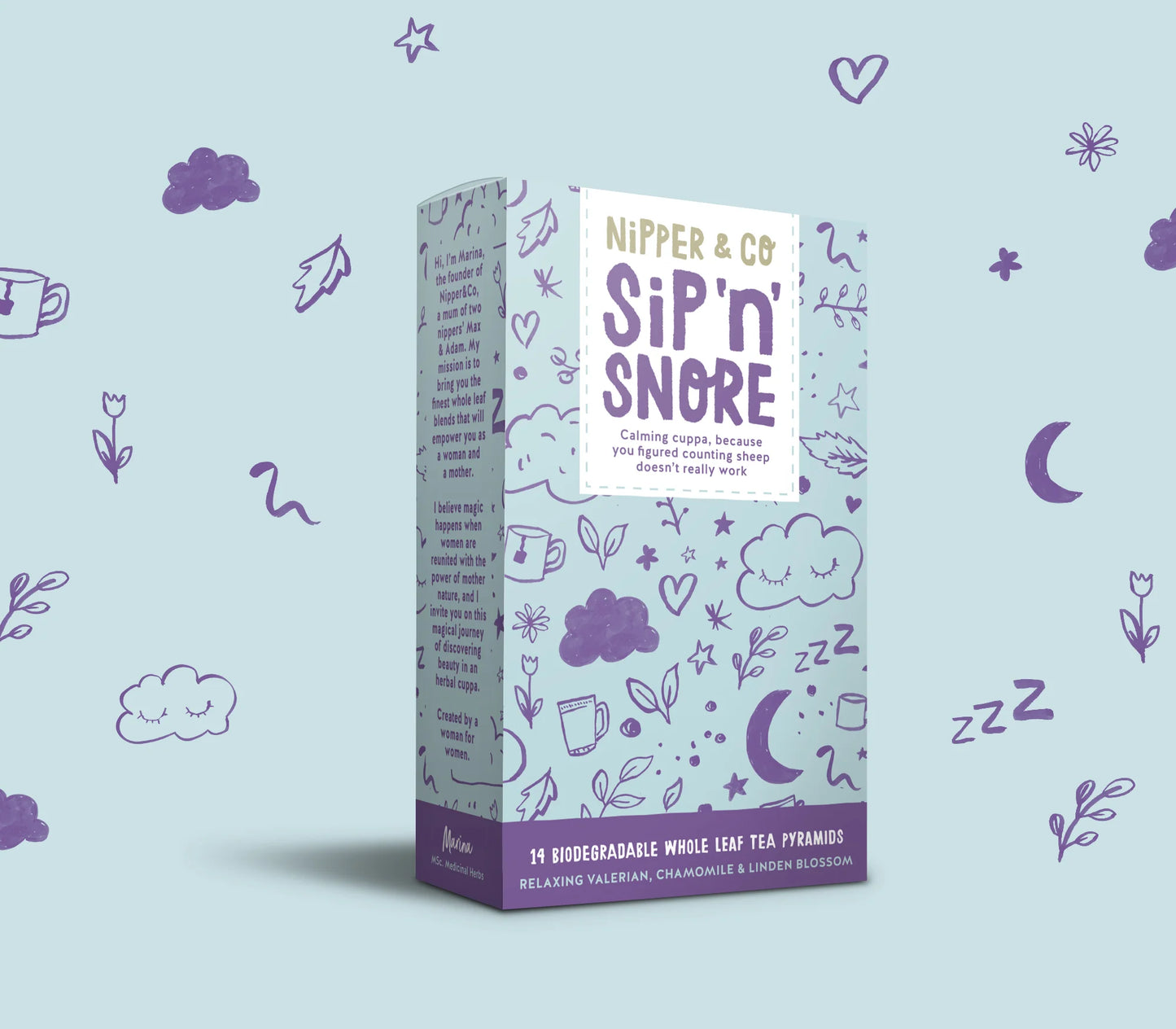 Nipper & Co. Sip ‘n’ Snore Herbal Infusion Tea