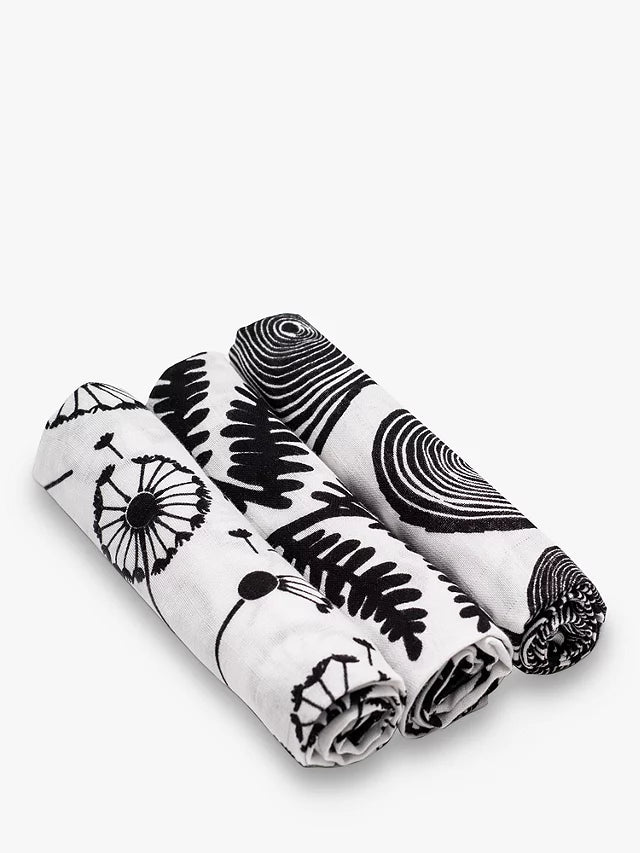 Etta Loves - 3 Pack Plant Print Muslins